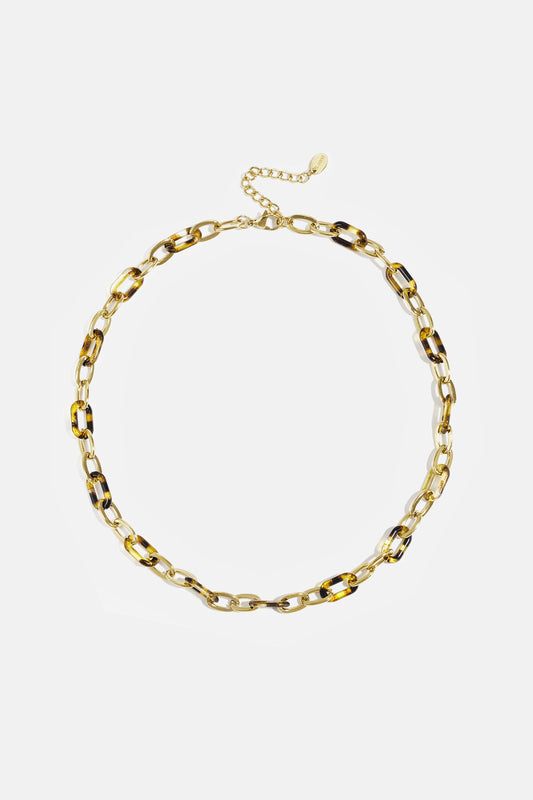 Elegant Brown Stainless Steel Chain Necklace for Everyday Wear
