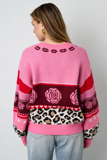 Floral Print Knit Cardigan - Velaris Femme