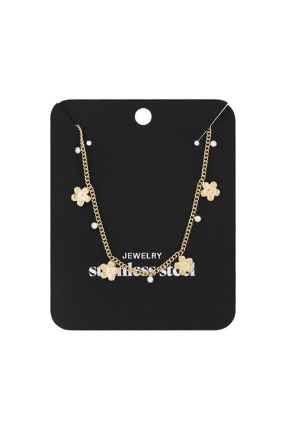 gleaming flower necklace - Velaris Femme