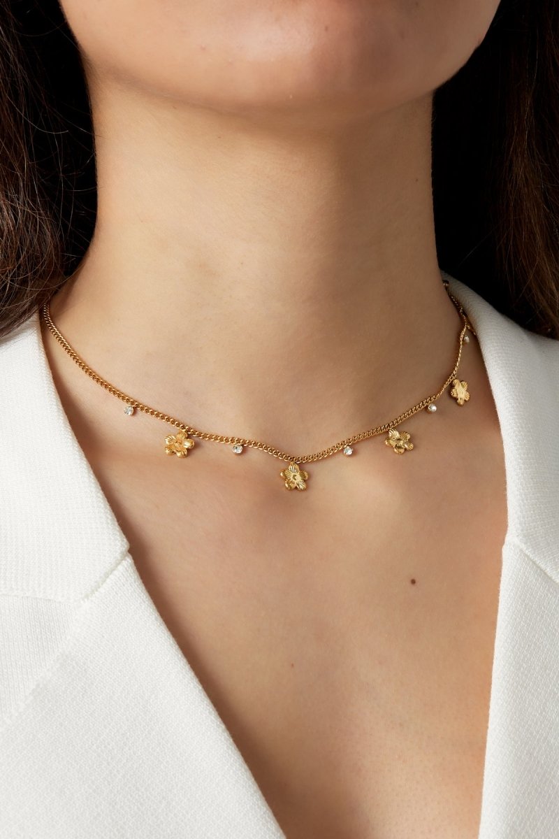 gleaming flower necklace - Velaris Femme