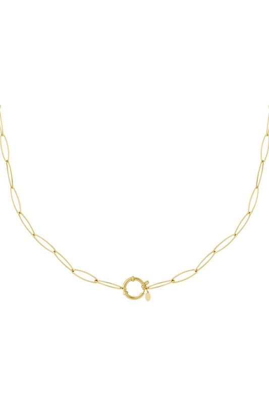 Golden loop necklace - Velaris Femme