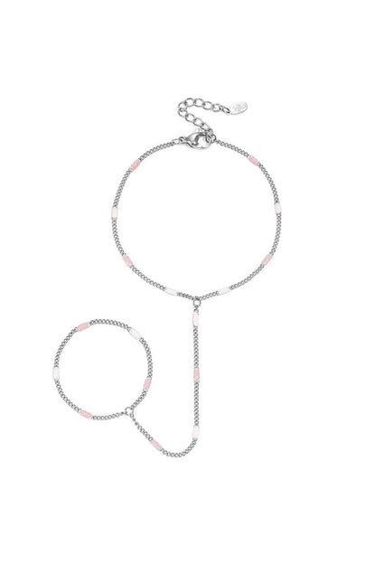 Hand chain with striped pattern - Velaris Femme