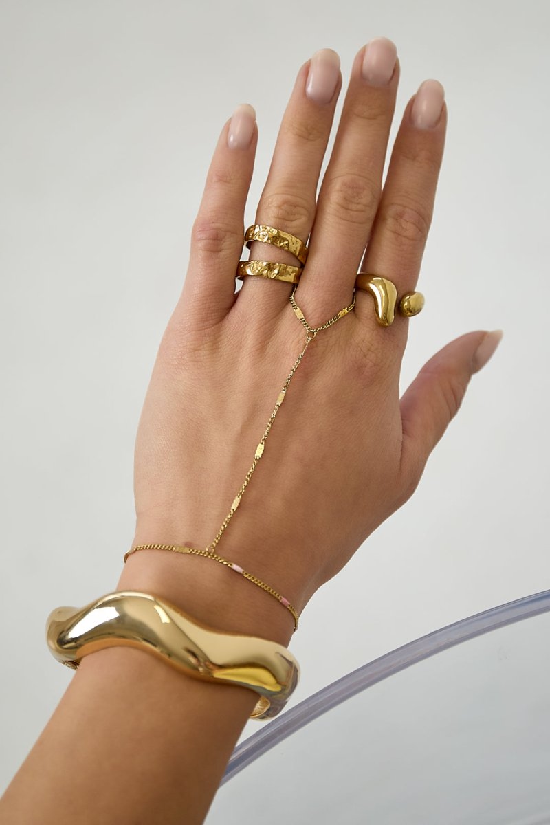Hand chain with striped pattern - Velaris Femme