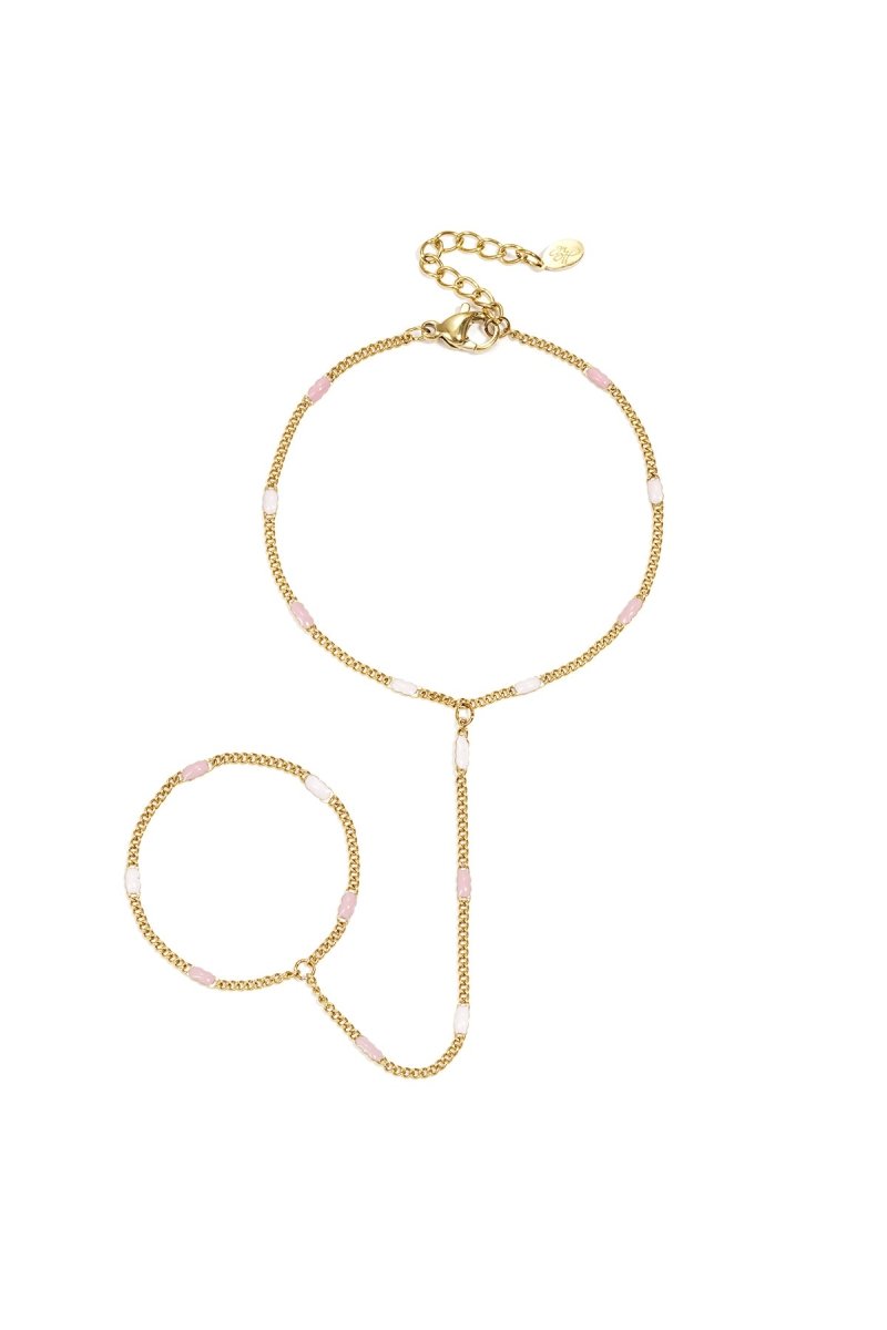 Hand chain with striped pattern - Velaris Femme