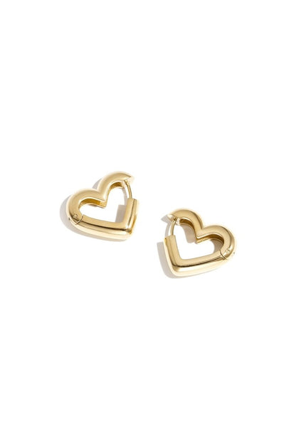 Heart - Shaped Hoop Earrings in Three Sizes - Velaris Femme