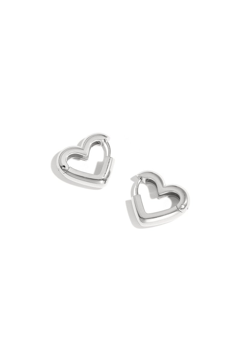 Heart - Shaped Hoop Earrings in Three Sizes - Velaris Femme