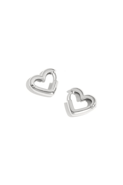 Heart - Shaped Hoop Earrings in Three Sizes - Velaris Femme