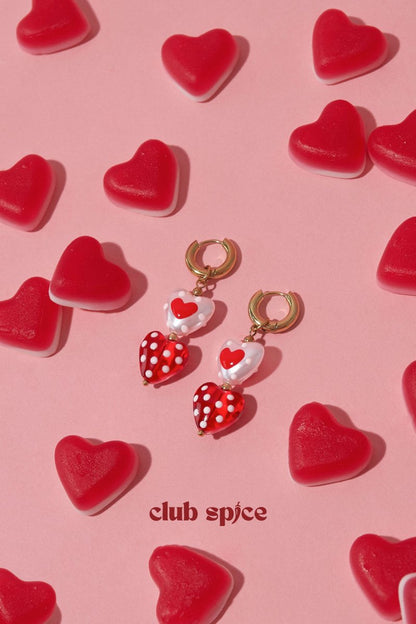 Heart - shaped pendant earrings - Velaris Femme