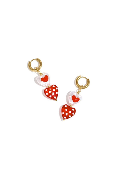 Heart - shaped pendant earrings - Velaris Femme