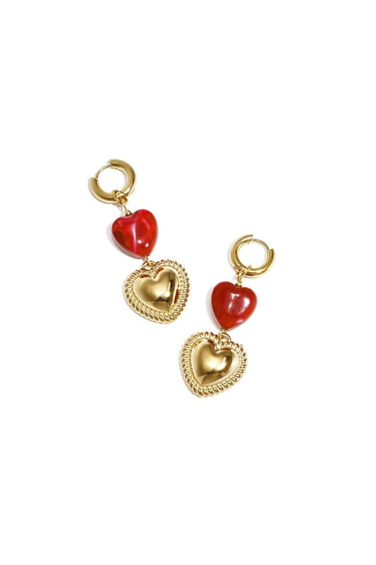 Heart - shaped pendant earrings - Velaris Femme