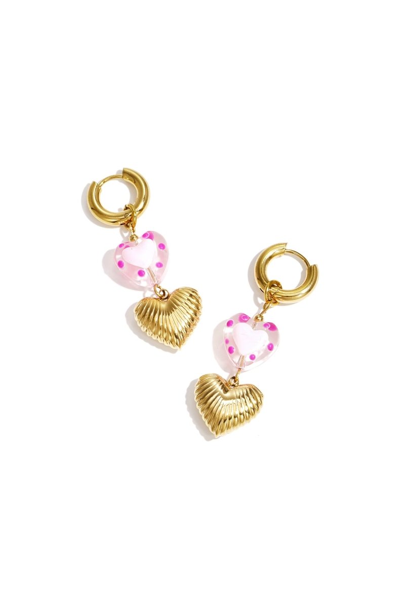 Heart - shaped pendant earrings - Velaris Femme