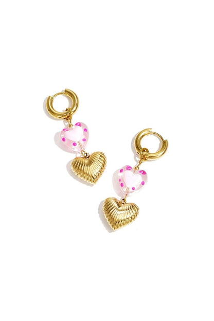 Heart - shaped pendant earrings - Velaris Femme
