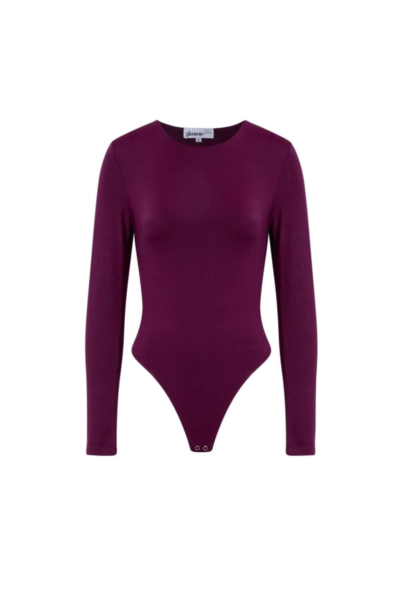 Knitted Nylon Shapewear Bodysuit Basic Solid Color - Velaris Femme