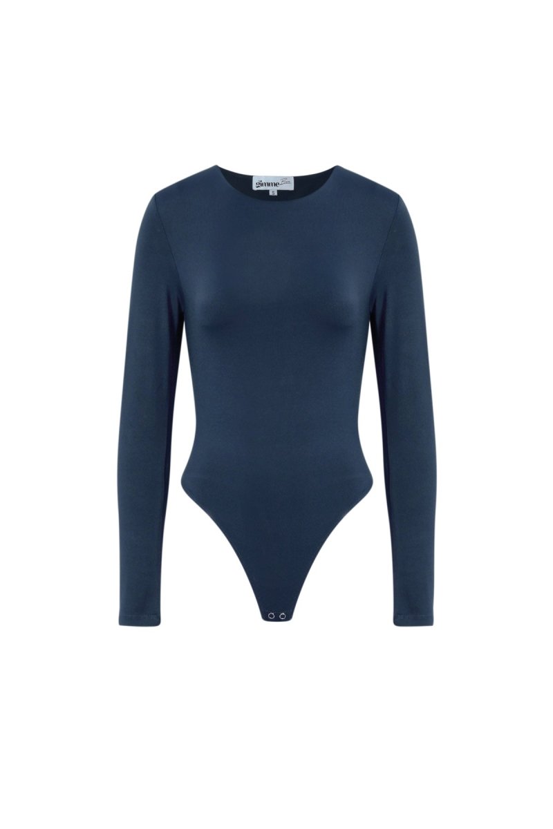 Knitted Nylon Shapewear Bodysuit Basic Solid Color - Velaris Femme
