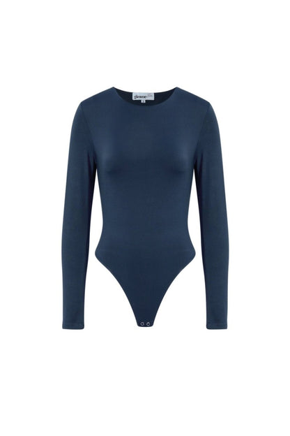 Knitted Nylon Shapewear Bodysuit Basic Solid Color - Velaris Femme