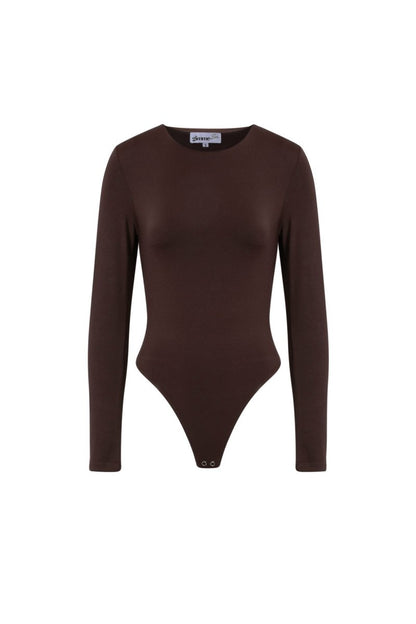 Knitted Nylon Shapewear Bodysuit Basic Solid Color - Velaris Femme