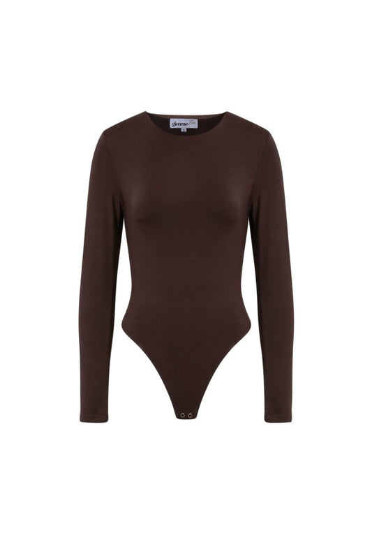 Knitted Nylon Shapewear Bodysuit Basic Solid Color - Velaris Femme
