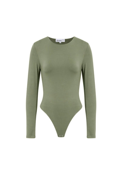 Knitted Nylon Shapewear Bodysuit Basic Solid Color - Velaris Femme