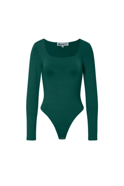Knitted Nylon Shapewear Bodysuit Basic Solid Color Nylon Shapewear Bodysuit Basic Solid Color - Velaris Femme