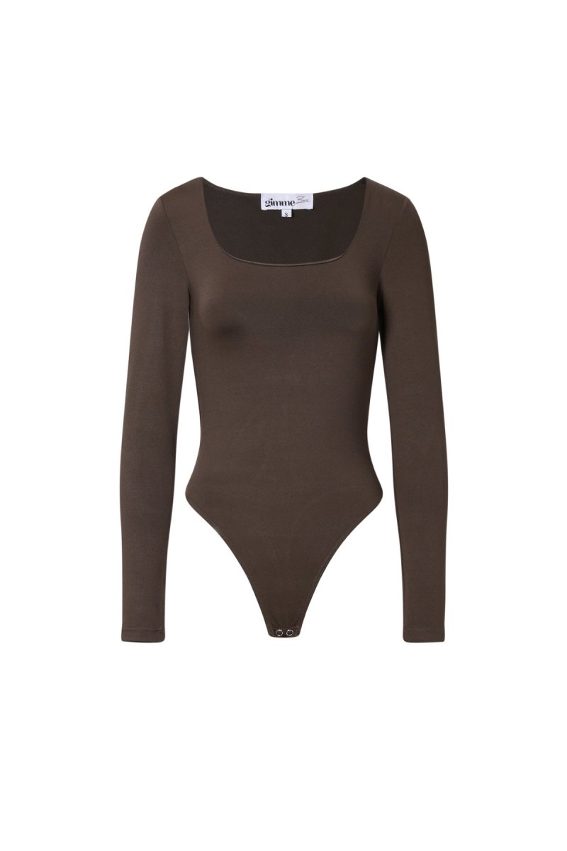 Knitted Nylon Shapewear Bodysuit Basic Solid Color Nylon Shapewear Bodysuit Basic Solid Color - Velaris Femme