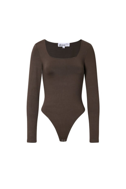 Knitted Nylon Shapewear Bodysuit Basic Solid Color Nylon Shapewear Bodysuit Basic Solid Color - Velaris Femme