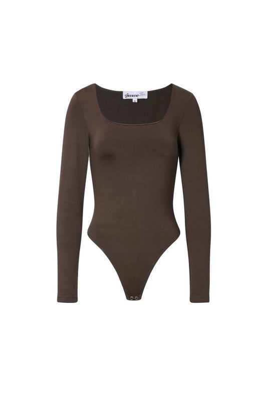 Knitted Nylon Shapewear Bodysuit Basic Solid Color Nylon Shapewear Bodysuit Basic Solid Color - Velaris Femme