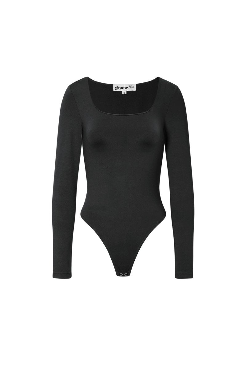 Knitted Nylon Shapewear Bodysuit Basic Solid Color Nylon Shapewear Bodysuit Basic Solid Color - Velaris Femme