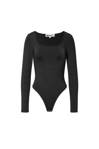 Knitted Nylon Shapewear Bodysuit Basic Solid Color Nylon Shapewear Bodysuit Basic Solid Color - Velaris Femme