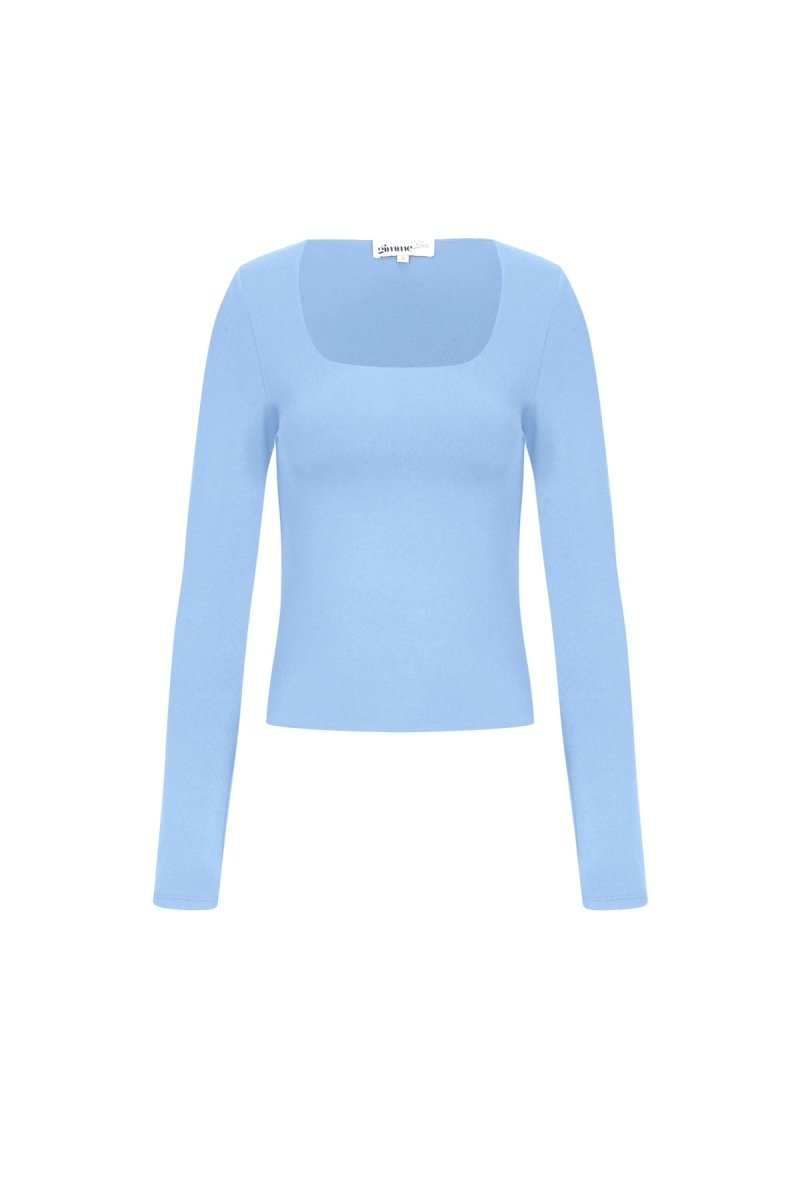 Knitted Nylon Women's Long Sleeve Top Basic Solid Color - Velaris Femme