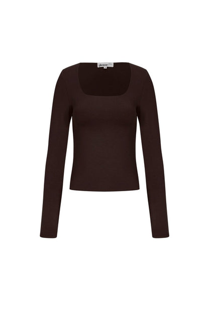 Knitted Nylon Women's Long Sleeve Top Basic Solid Color - Velaris Femme