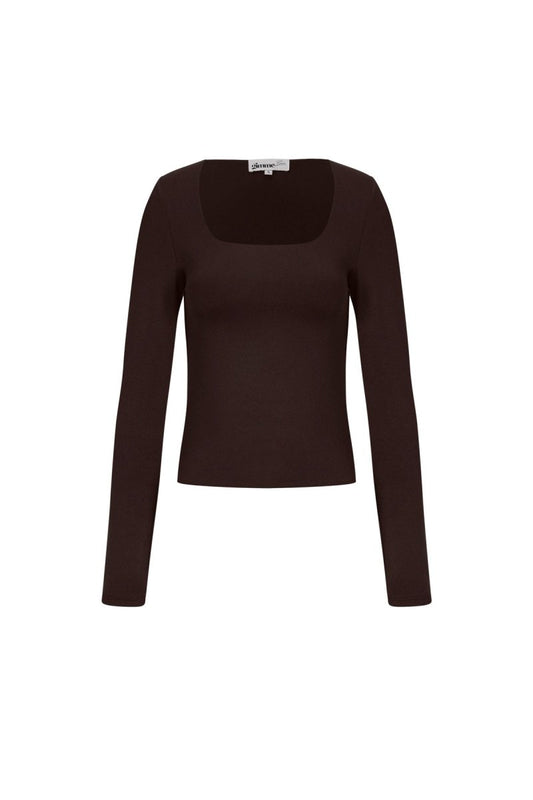 Knitted Nylon Women's Long Sleeve Top Basic Solid Color - Velaris Femme