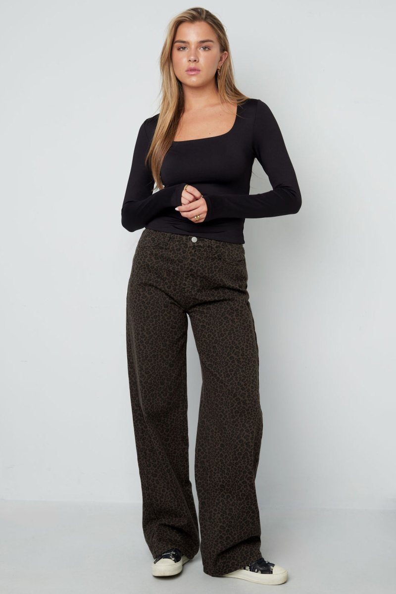 Knitted Nylon Women's Long Sleeve Top Basic Solid Color - Velaris Femme