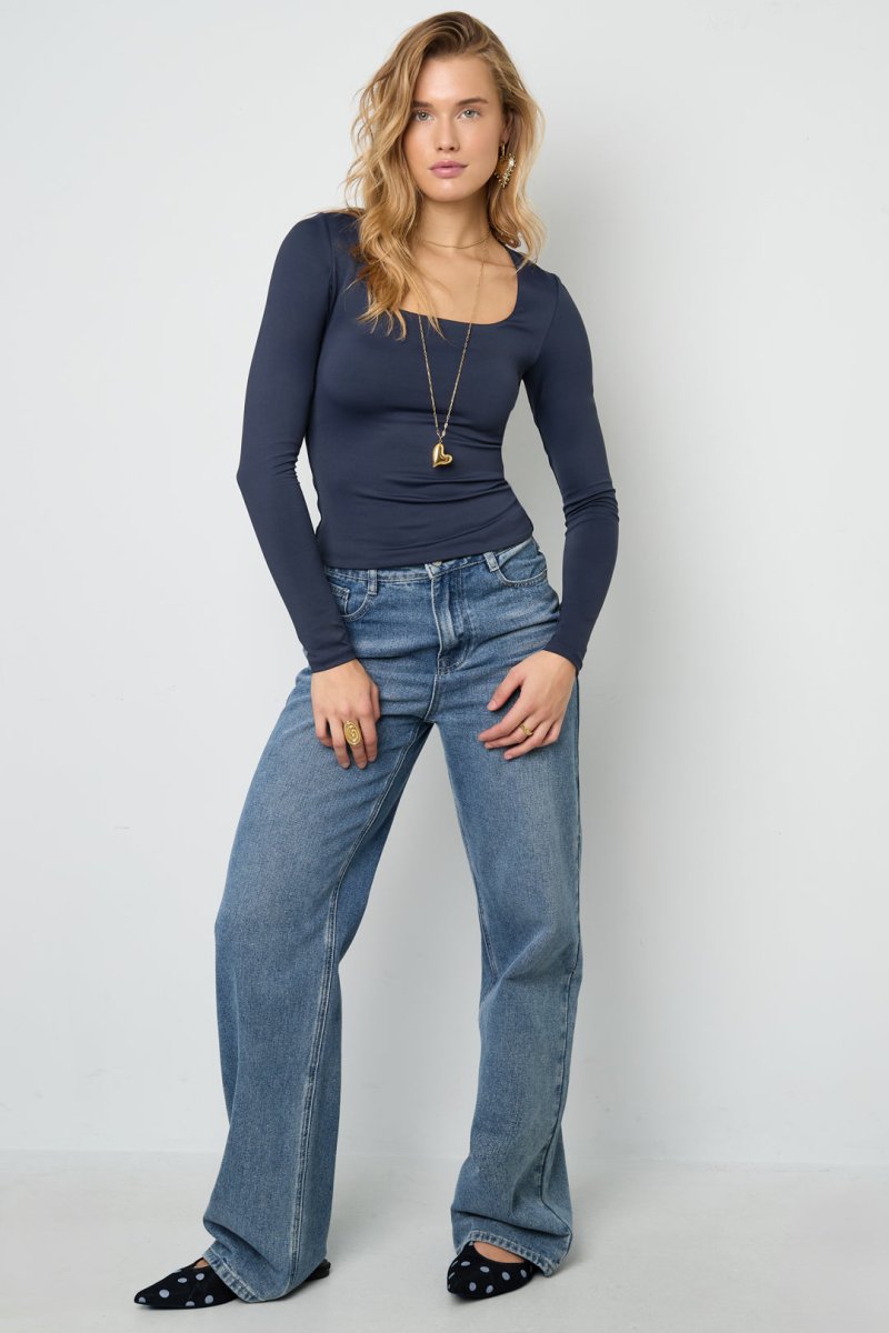 Knitted Nylon Women's Long Sleeve Top Basic Solid Color - Velaris Femme