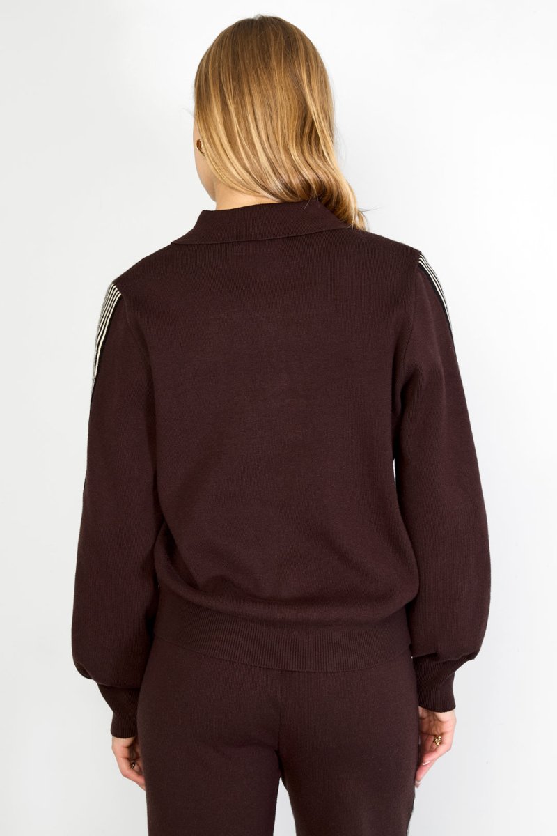 Knitted sweater with stripes - Velaris Femme