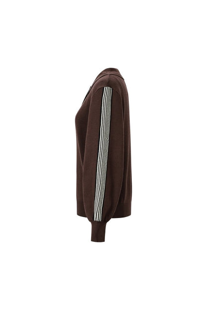 Knitted sweater with stripes - Velaris Femme