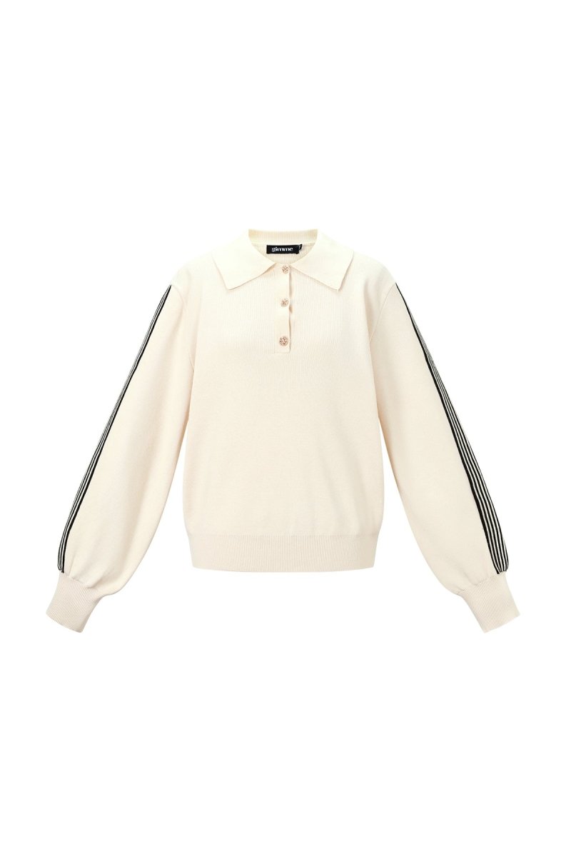 Knitted sweater with stripes - Velaris Femme