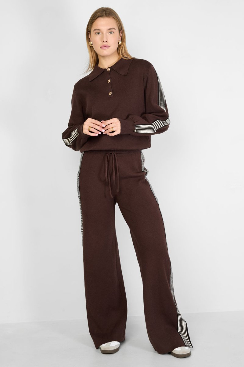 Knitted sweater with stripes - Velaris Femme