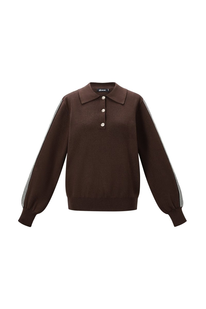 Knitted sweater with stripes - Velaris Femme