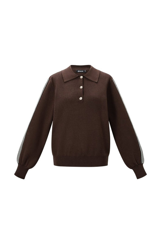 Knitted sweater with stripes - Velaris Femme
