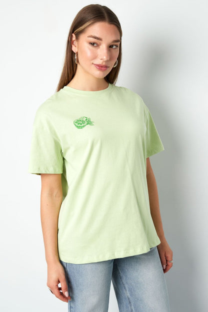 Knitted Women's T-shirt Casual Botanical - Velaris Femme
