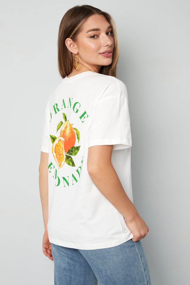Knitted Women's T-shirt Casual Botanical - Velaris Femme