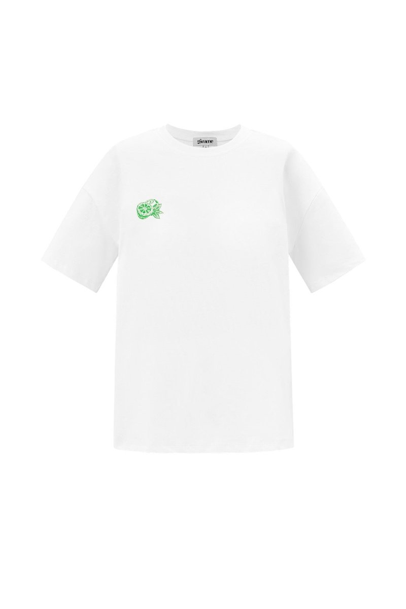 Knitted Women's T-shirt Casual Botanical - Velaris Femme