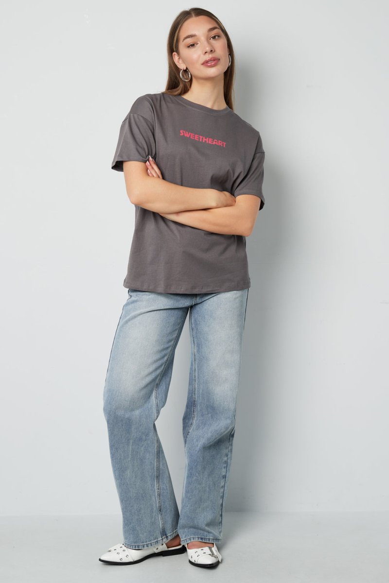 Knitted Women's T-shirt Casual Letters - Velaris Femme
