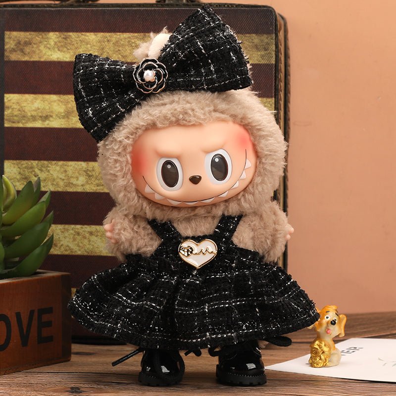 Labubu Parisian Heart Tweed Outfit Set