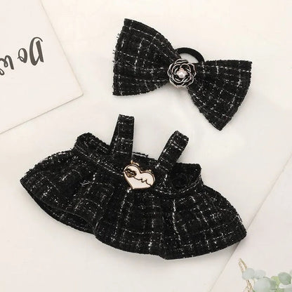 Labubu Parisian Heart Tweed Outfit Set