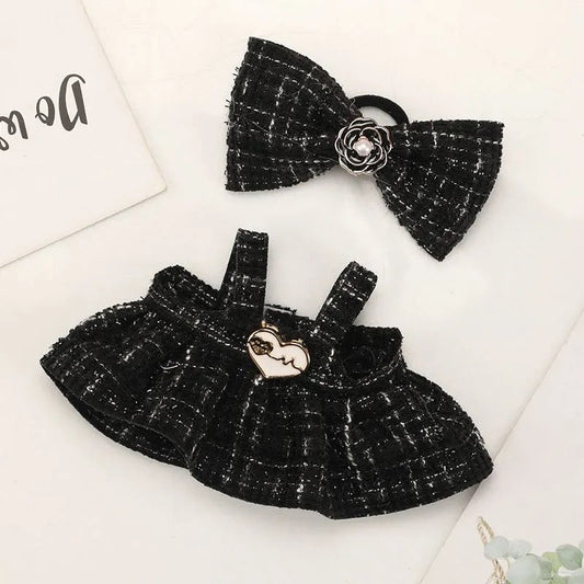 Labubu Parisian Heart Tweed Outfit Set