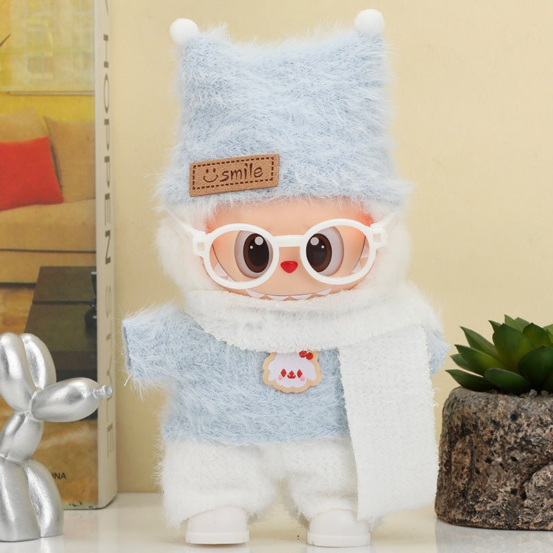 Labubu Snowy Winter Blue Outfit Set