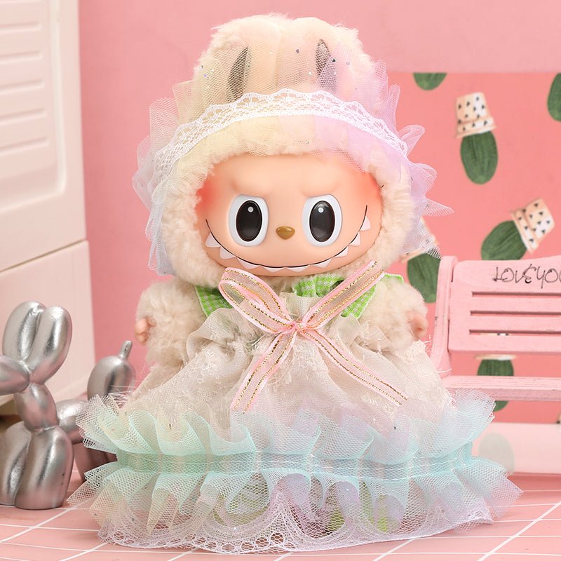 Labubu Sweet Cotton Candy Rainbow Dress Outfit