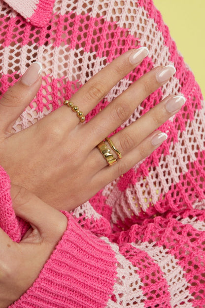 Layered heart statement ring - Velaris Femme