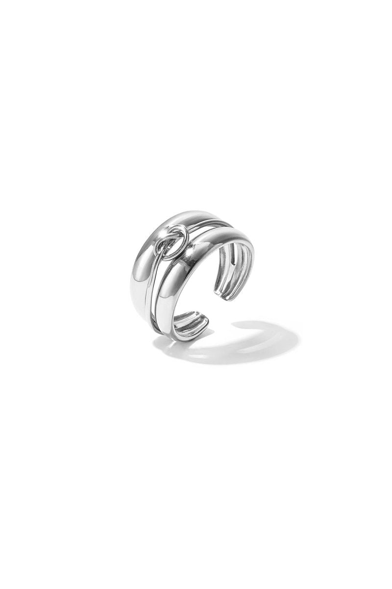 Layered ring with minimalist twisted detail - Velaris Femme